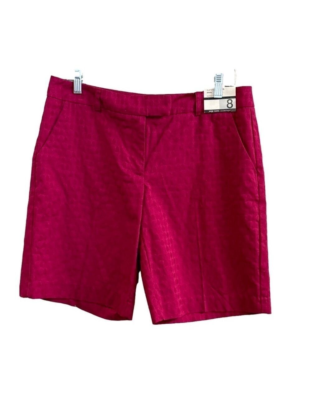 NWT New York & Company Downtown Rise Hot Pink Shorts. Size 8